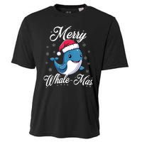 Merry Whalemas Whale With Santa Hat Orcas Christmas Puns Tank Top Cooling Performance Crew T-Shirt