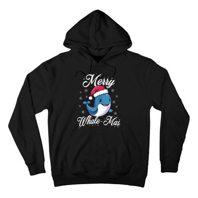 Merry Whalemas Whale With Santa Hat Orcas Christmas Puns Tank Top Hoodie