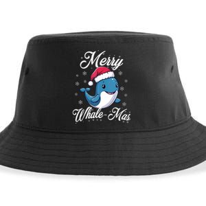 Merry Whalemas Whale With Santa Hat Orcas Christmas Puns Tank Top Sustainable Bucket Hat