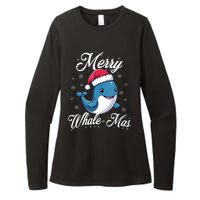 Merry Whalemas Whale With Santa Hat Orcas Christmas Puns Tank Top Womens CVC Long Sleeve Shirt