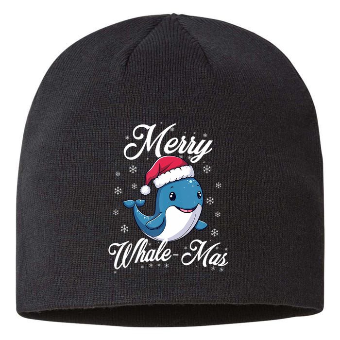 Merry Whalemas Whale With Santa Hat Orcas Christmas Puns Tank Top Sustainable Beanie