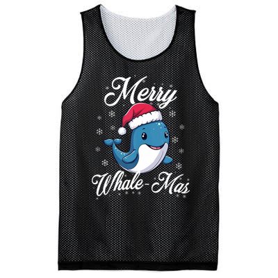 Merry Whalemas Whale With Santa Hat Orcas Christmas Puns Tank Top Mesh Reversible Basketball Jersey Tank