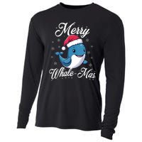 Merry Whalemas Whale With Santa Hat Orcas Christmas Puns Tank Top Cooling Performance Long Sleeve Crew