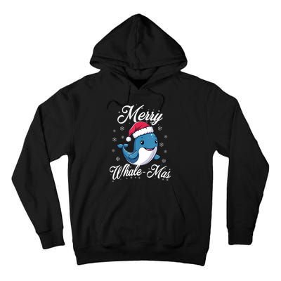 Merry Whalemas Whale With Santa Hat Orcas Christmas Puns Tank Top Tall Hoodie