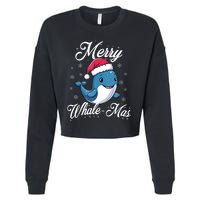 Merry Whalemas Whale With Santa Hat Orcas Christmas Puns Tank Top Cropped Pullover Crew