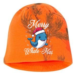 Merry Whalemas Whale With Santa Hat Orcas Christmas Puns Tank Top Kati - Camo Knit Beanie