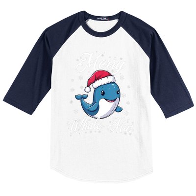 Merry Whalemas Whale With Santa Hat Orcas Christmas Puns Tank Top Baseball Sleeve Shirt