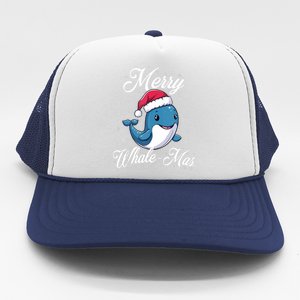 Merry Whalemas Whale With Santa Hat Orcas Christmas Puns Tank Top Trucker Hat