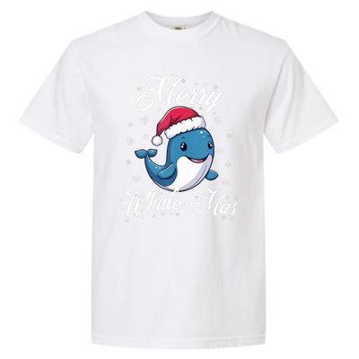 Merry Whalemas Whale With Santa Hat Orcas Christmas Puns Tank Top Garment-Dyed Heavyweight T-Shirt