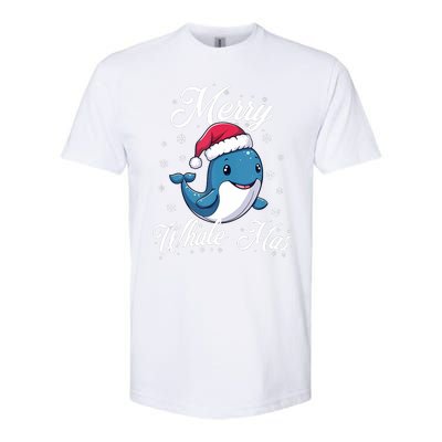 Merry Whalemas Whale With Santa Hat Orcas Christmas Puns Tank Top Softstyle CVC T-Shirt