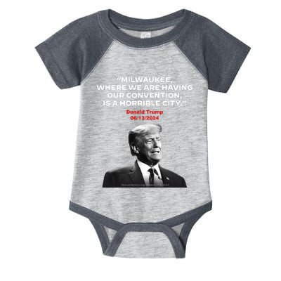 Milwaukee Where We Are Having Our Convention Is A Horrible City Infant Baby Jersey Bodysuit