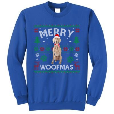 Merry Woofmas Weimaraner Ugly Sweater Santa Hat Great Gift Sweatshirt