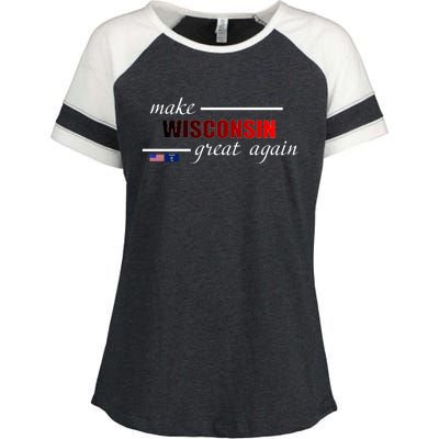 Make West Wisconsin Great Again Enza Ladies Jersey Colorblock Tee