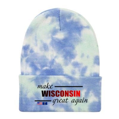 Make West Wisconsin Great Again Tie Dye 12in Knit Beanie