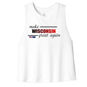 Make West Wisconsin Great Again Women's Racerback Cropped Tank