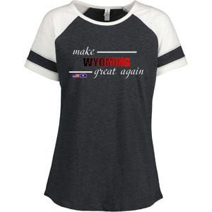 Make West Wyoming Great Again Enza Ladies Jersey Colorblock Tee