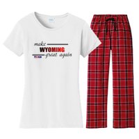 Make West Wyoming Great Again Women's Flannel Pajama Set