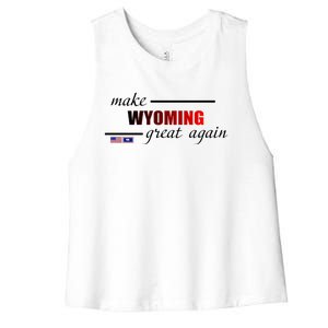 Make West Wyoming Great Again Women's Racerback Cropped Tank