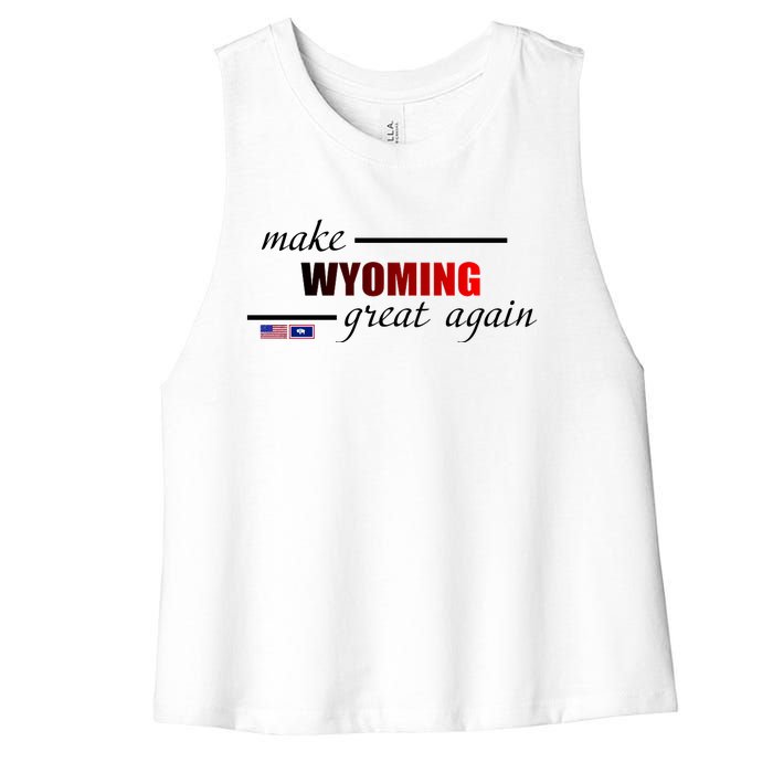 Make West Wyoming Great Again Women's Racerback Cropped Tank