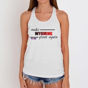 Make West Wyoming Great Again Women's Knotted Racerback Tank