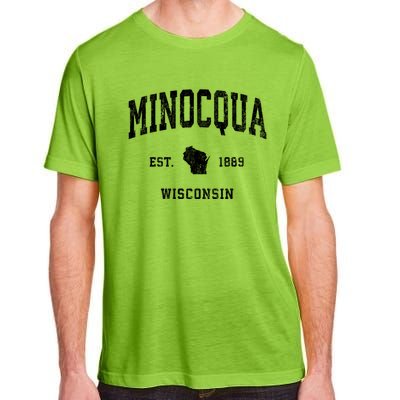 Minocqua Wisconsin Wi Vintage Athletic Adult ChromaSoft Performance T-Shirt