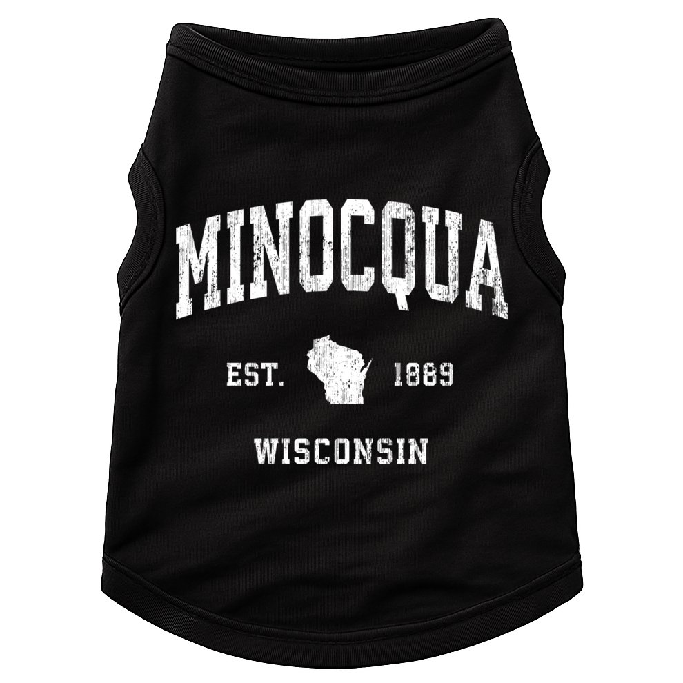 Minocqua Wisconsin Wi Vintage Athletic Doggie Tank