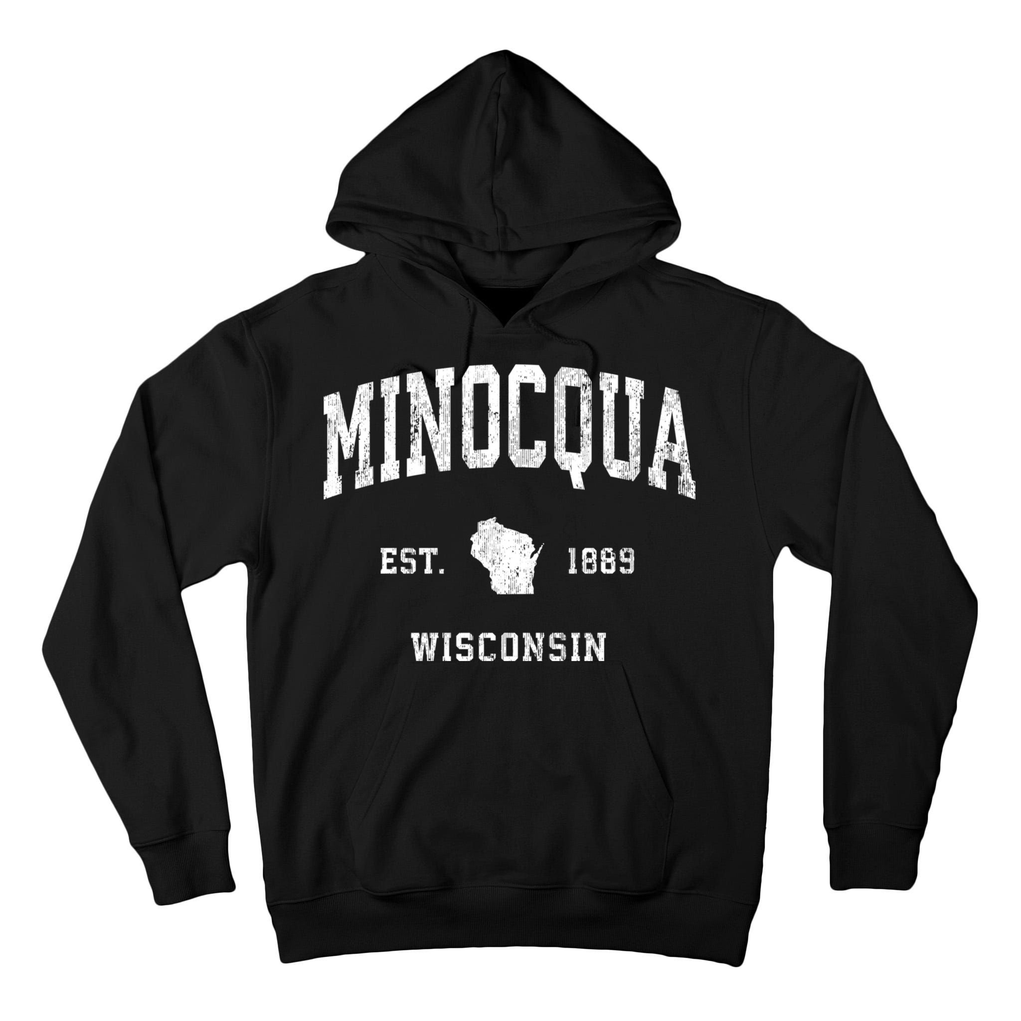 Minocqua Wisconsin Wi Vintage Athletic Tall Hoodie