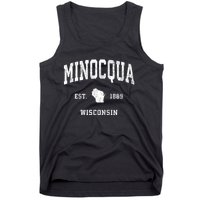 Minocqua Wisconsin Wi Vintage Athletic Tank Top