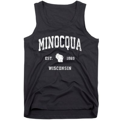 Minocqua Wisconsin Wi Vintage Athletic Tank Top