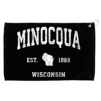 Minocqua Wisconsin Wi Vintage Athletic Grommeted Golf Towel