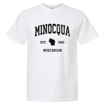 Minocqua Wisconsin Wi Vintage Athletic Garment-Dyed Heavyweight T-Shirt