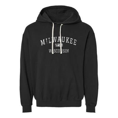 Milwaukee Wisconsin WI Vintage Garment-Dyed Fleece Hoodie