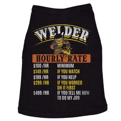 Metal Worker Welding MIG Welder Funny Welder Hourly Rate Doggie Tank