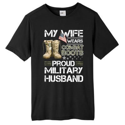 My Wife Wears Combat Boots Proud Military Husband Cute Gift Tall Fusion ChromaSoft Performance T-Shirt