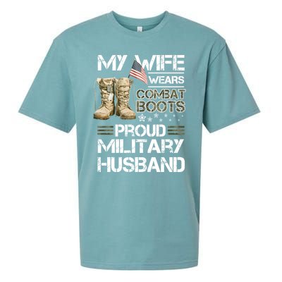 My Wife Wears Combat Boots Proud Military Husband Cute Gift Sueded Cloud Jersey T-Shirt