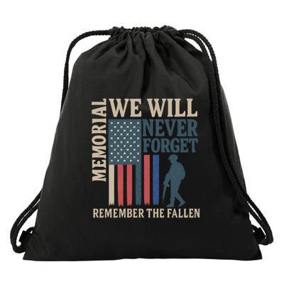 Memorial We Will Never Forget Drawstring Bag