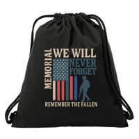 Memorial We Will Never Forget Drawstring Bag