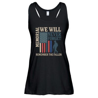 Memorial We Will Never Forget Ladies Essential Flowy Tank