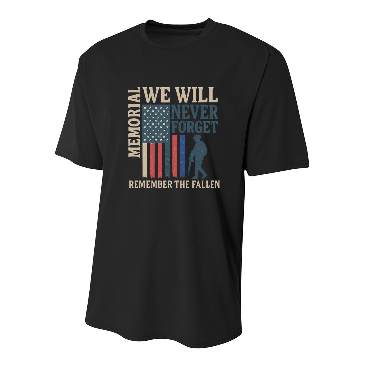 Memorial We Will Never Forget Youth Performance Sprint T-Shirt