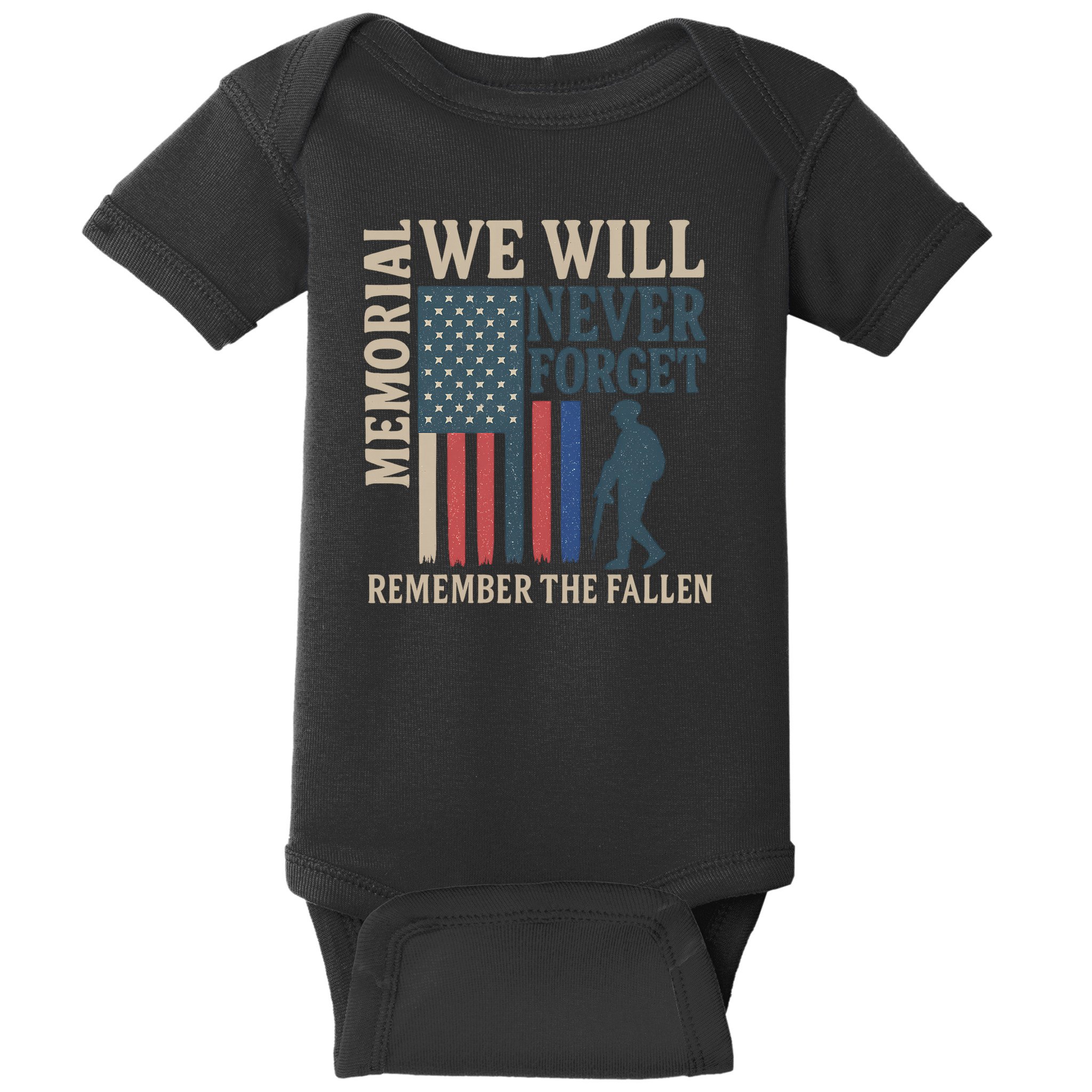 Memorial We Will Never Forget Baby Bodysuit
