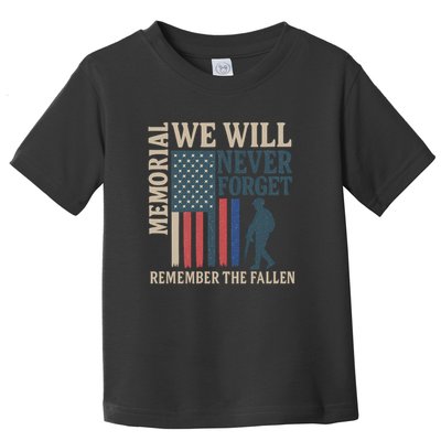 Memorial We Will Never Forget Toddler T-Shirt