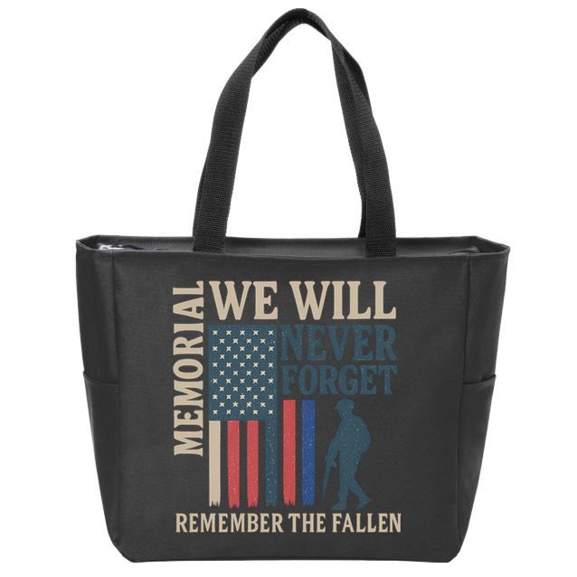 Memorial We Will Never Forget Zip Tote Bag
