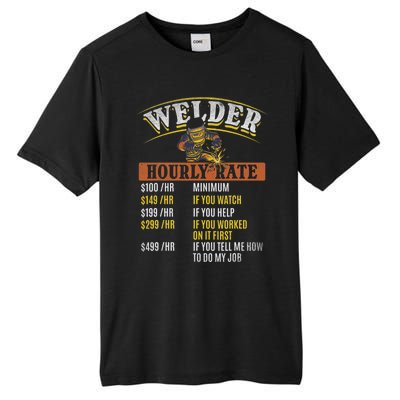 Metal Worker Welding MIG Welder Funny Welder Hourly Rate Tall Fusion ChromaSoft Performance T-Shirt