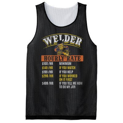 Metal Worker Welding MIG Welder Funny Welder Hourly Rate Mesh Reversible Basketball Jersey Tank