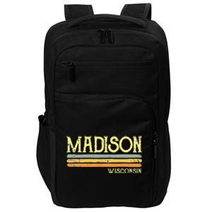 Madison Wisconsin Wi Love Gift Souvenir Impact Tech Backpack