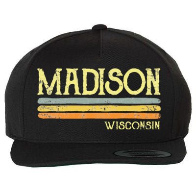 Madison Wisconsin Wi Love Gift Souvenir Wool Snapback Cap