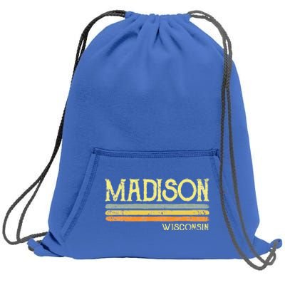 Madison Wisconsin Wi Love Gift Souvenir Sweatshirt Cinch Pack Bag