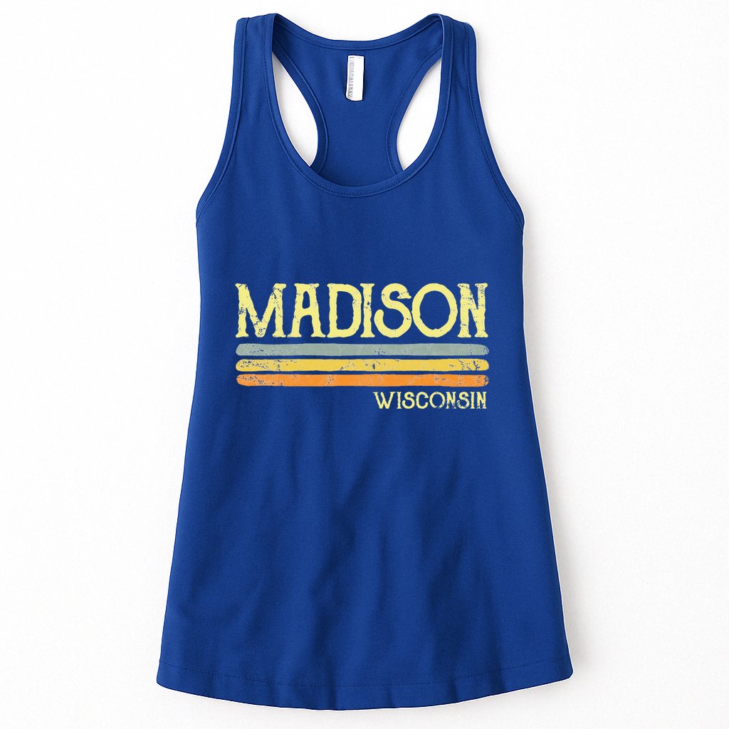 Madison Wisconsin Wi Love Gift Souvenir Womens Tank Top