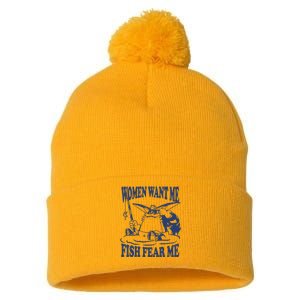 Mamono World Women Want Me Fish Fear Me Pom Pom 12in Knit Beanie