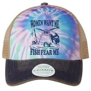 Mamono World Women Want Me Fish Fear Me Legacy Tie Dye Trucker Hat